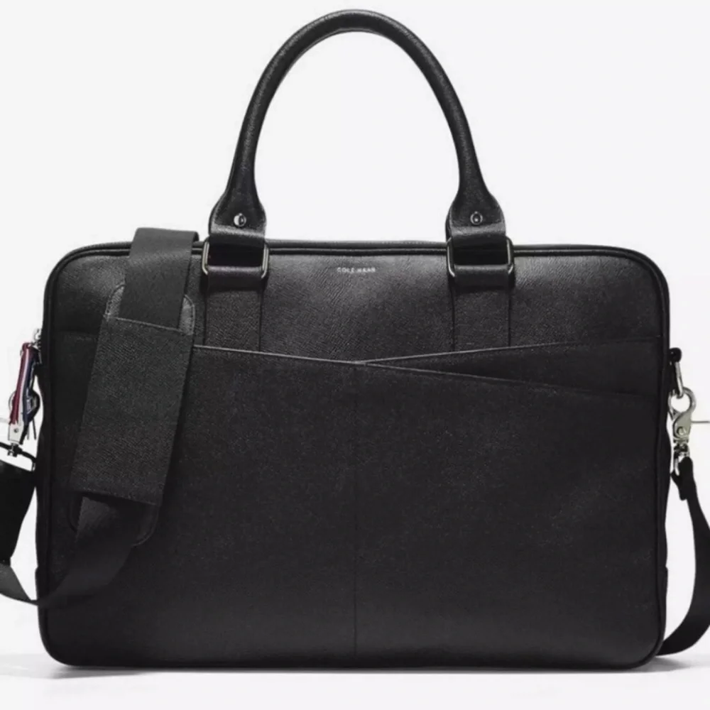 Cole Haan X American Airlines Saffiano Leather Black Attaché